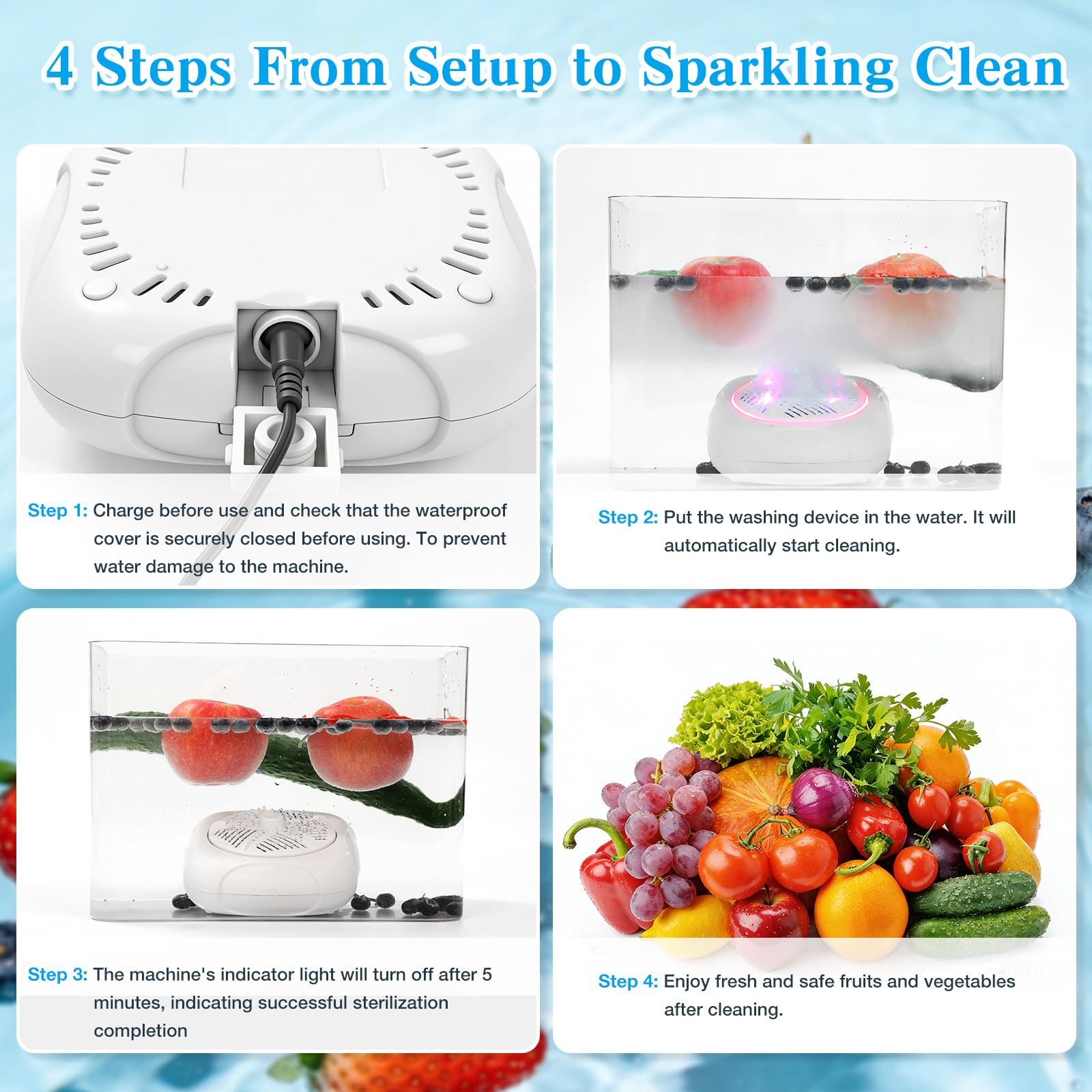 Ultrasonic Fruit & Vegetable Cleaner