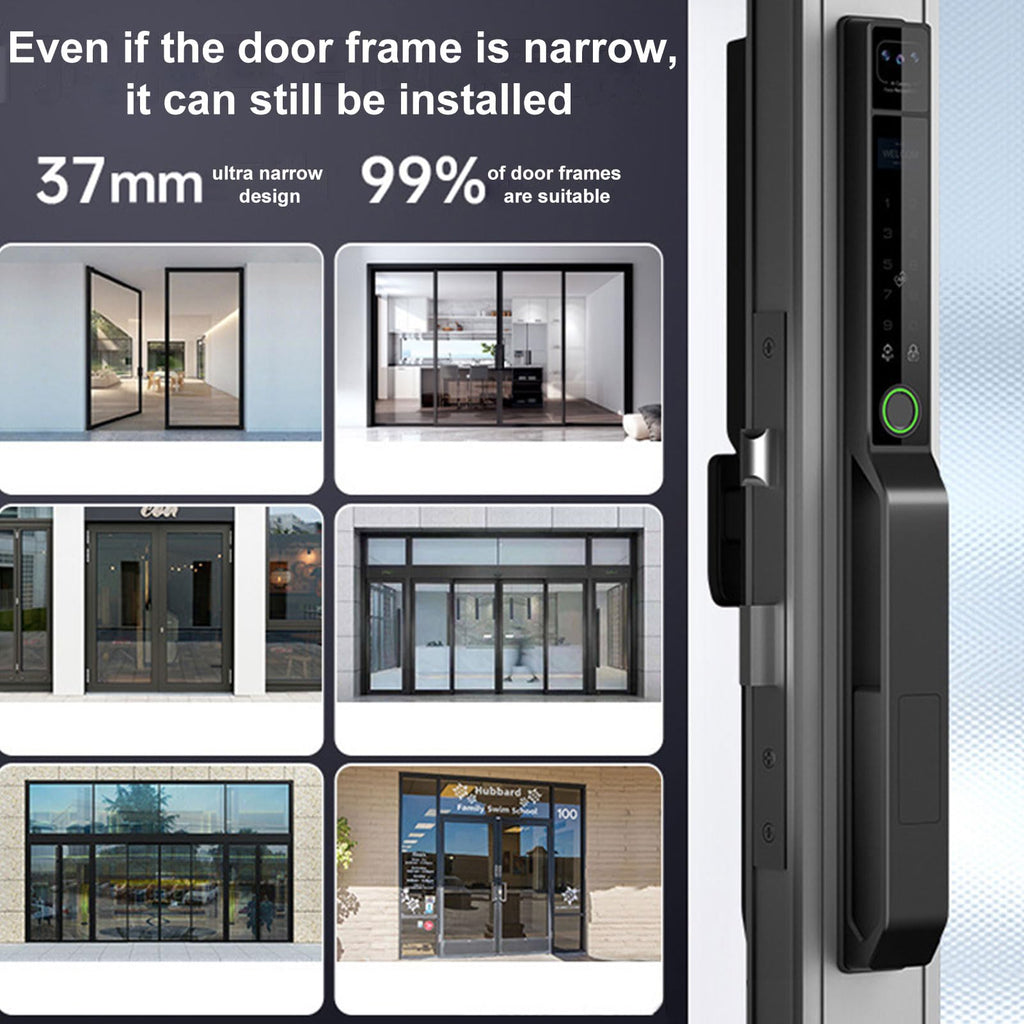 Wi-Fi Smart Keyless Fingerprint Door Lock with Handle