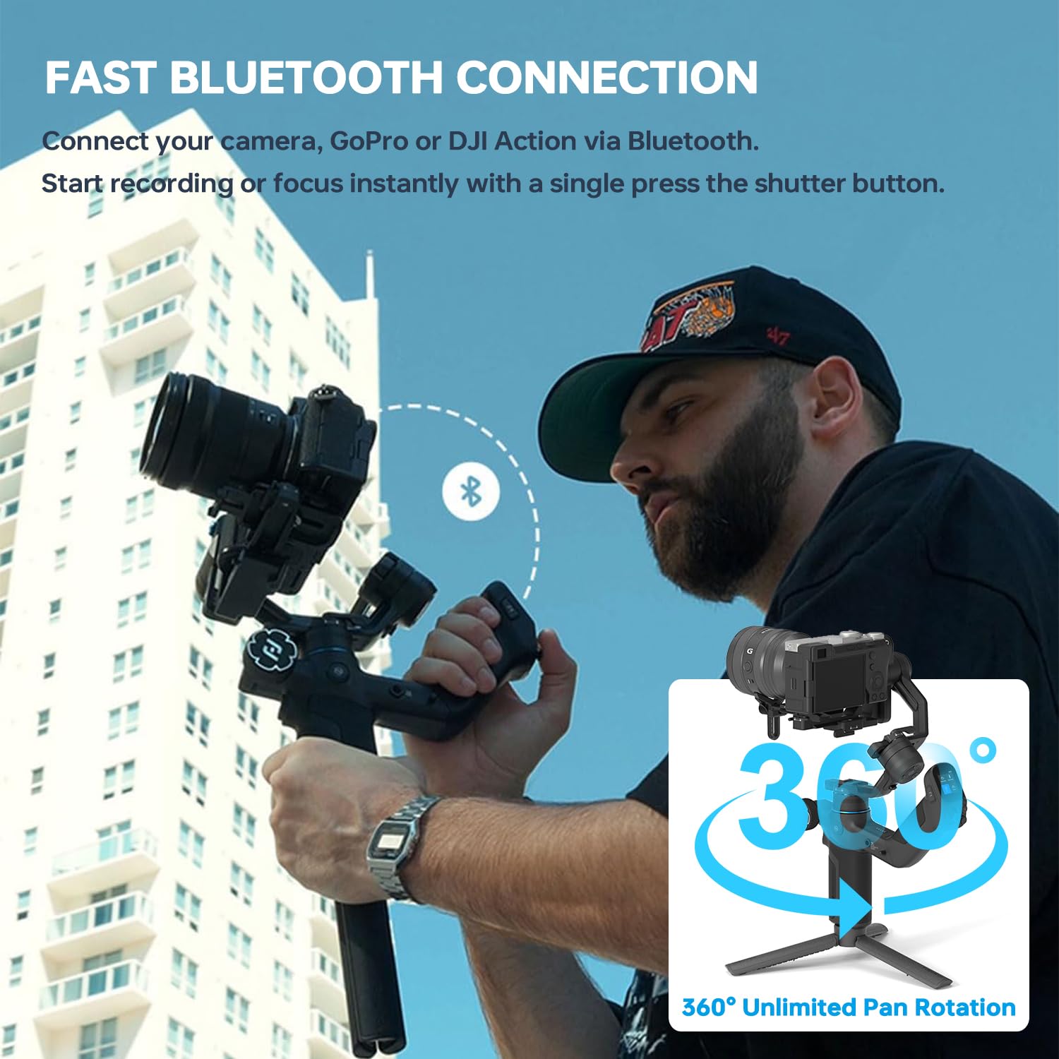 3-Axis AI Camera Gimbal Stabilizer