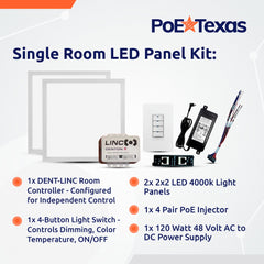 PoE Texas Managed LED Lighting - Single/Double Room Kit