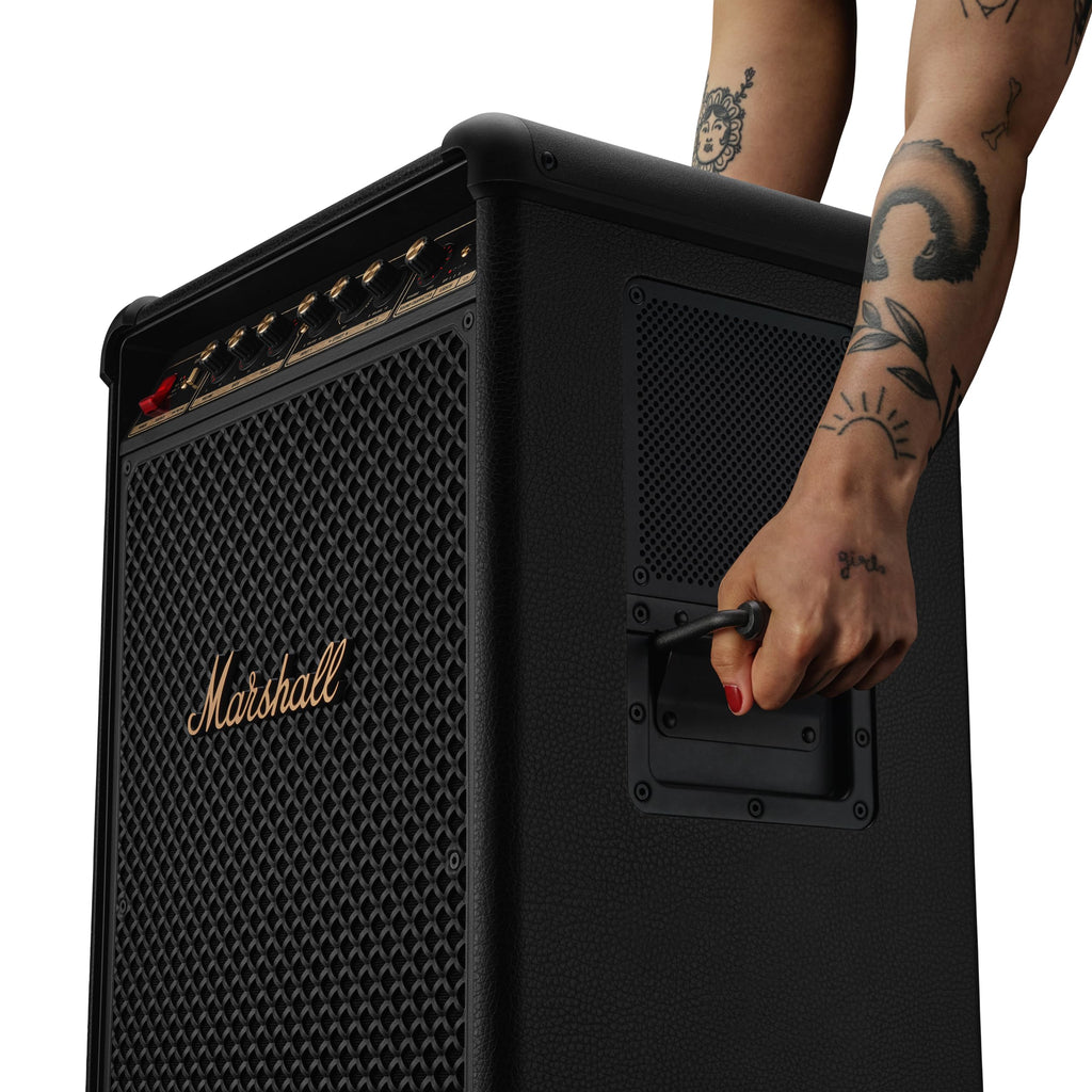 Portable Wireless Party Speaker with Bass Controls, LED Lights & Multi-Input Connectivity