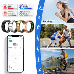 Smart Health Fitness Ring with Sleep & Activity Tracking