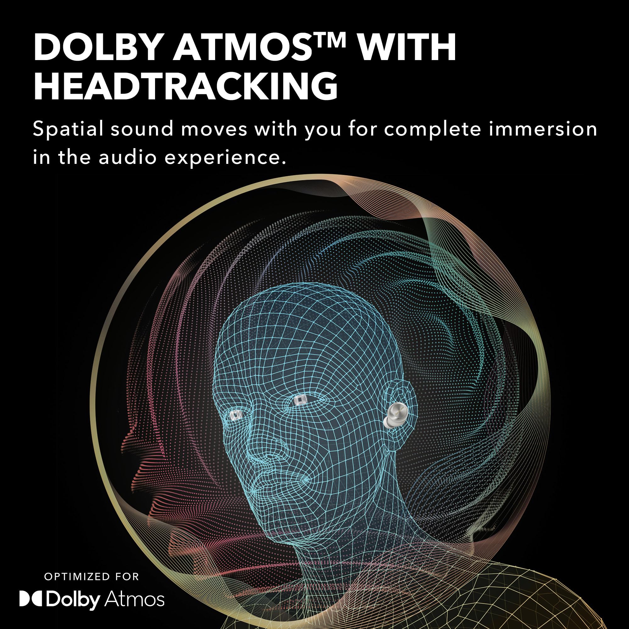 Hi-Fi Wireless Earbuds with Dolby Atmos & Adaptive Noise Cancelling